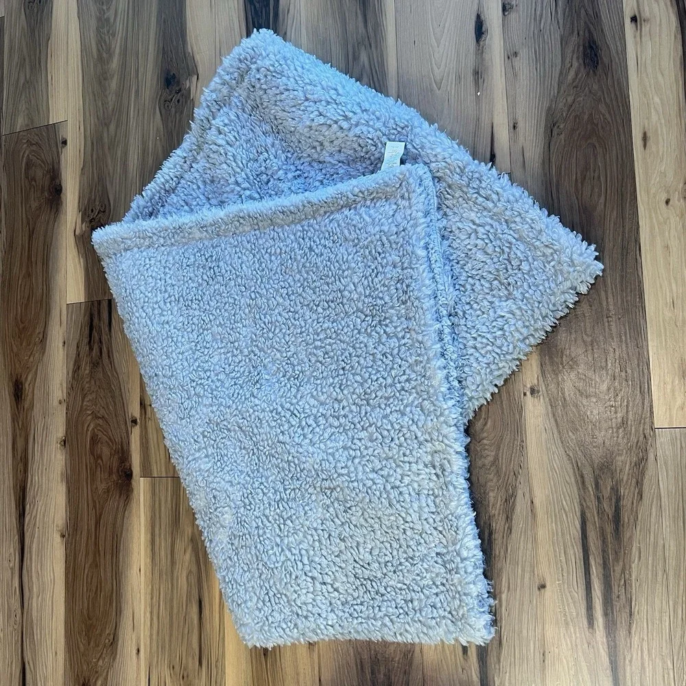 Pottery‎ Barn Sherpa Boucle Area Rug 50x60 Gray Plush Cozy Accent Floor Rug